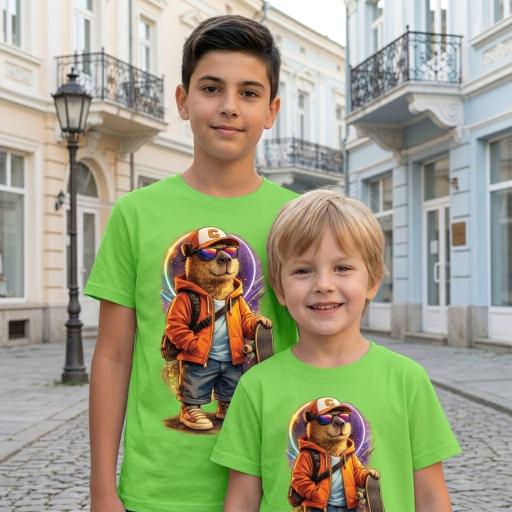 Детска тениска Skate Капибара с весел принт и модерен дизайн