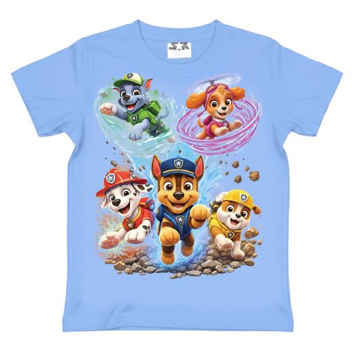 Детска синя тениска Paw Patrol с весела цветна картинка