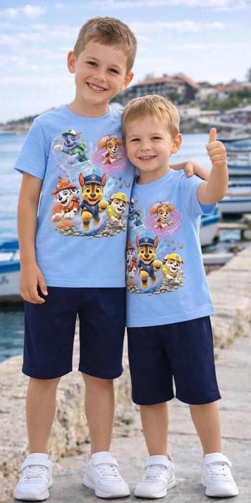 Комбинация 2 части (т/б) Пес Патрул – Малки герои в синьо
