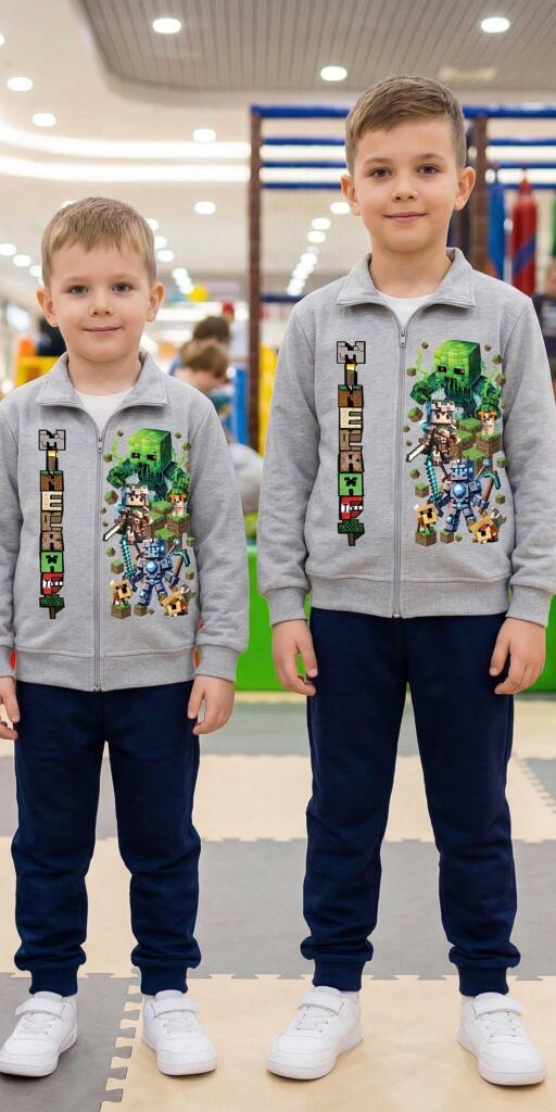 Комплект с Minecraft дизайн – стил и комфорт за училище и игри“
