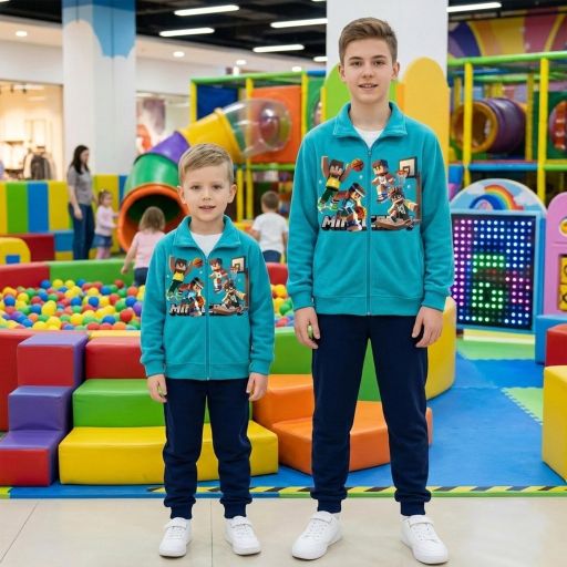 „Детски комплект Minecraft Sport – суичър и тъмно долнище“
