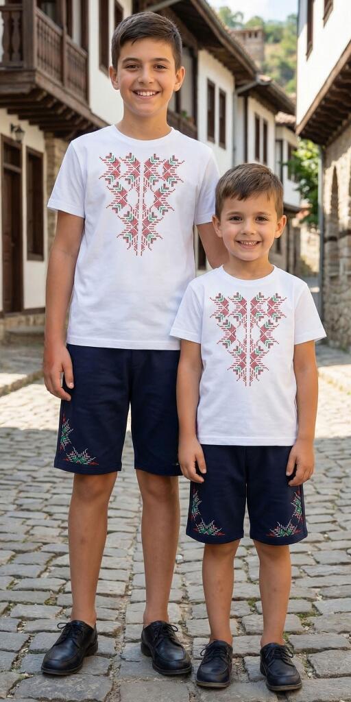 Комбинация 2 части (т/б) български фолклорни мотиви