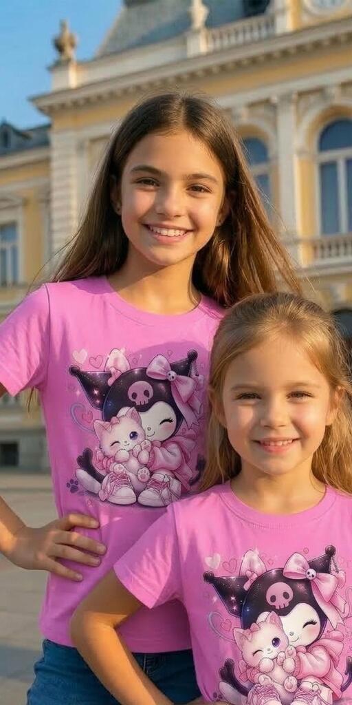 Тениска с Куроми в розово