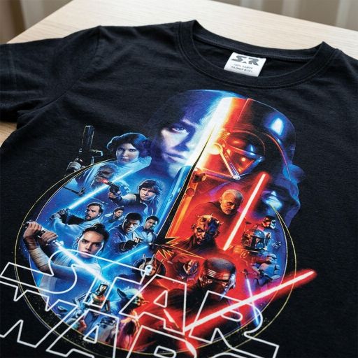 Детска тениска Star Wars с DTF печат и Darth Vader