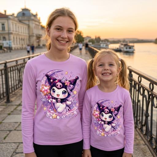 Блуза тънка Куроми виолетово.Звезден стил с Kuromi.