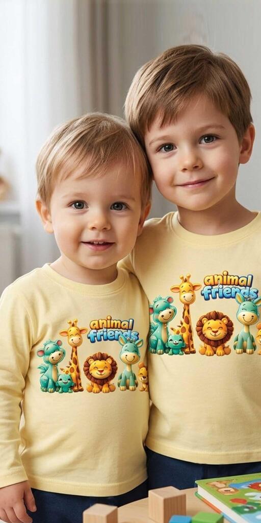 Блуза тънка Сладки животинки в жълто