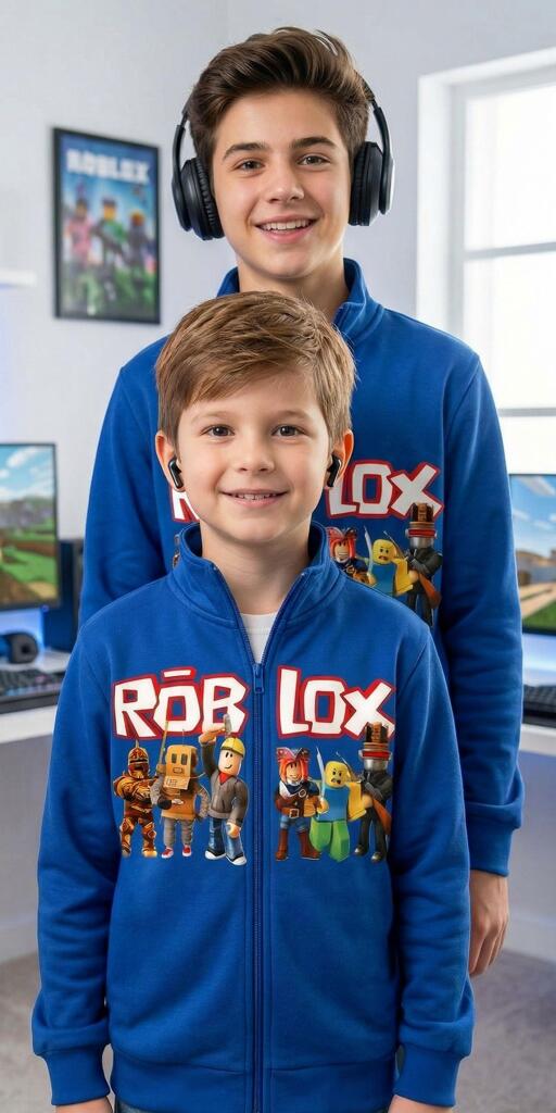 Суичър плътен ROBLOX в тъмносиньо