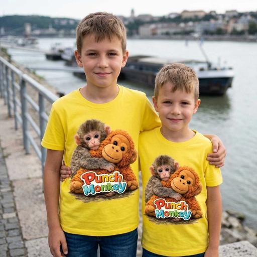 Детска тениска с известната маймунка Пънч