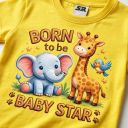 Детска тениска Born to be Baby Star с DTF печат