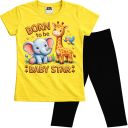 Детски комплект Baby Star жълта тениска и клин под коляното