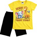 Детски комплект Baby Star жълта тениска и бермуди