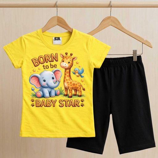 Детски летен комплект със слонче жирафче и птиче Baby Star