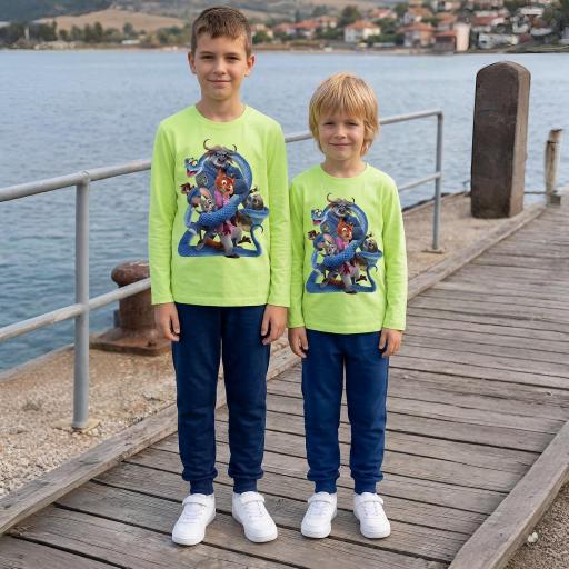 Комплект тънък 2 части (б/д) Зоотрополис в зелено