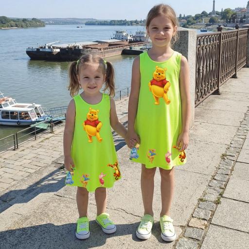 Рокля трапец с Мечо Пух 