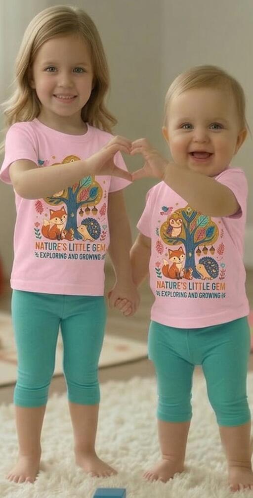 Комбинация 2 части (т/к) Животните в гората в розово