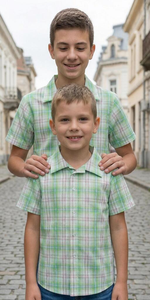 Риза спортно-елегантна каре в резеда