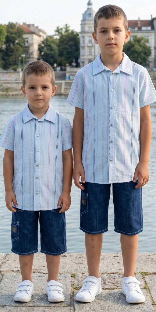 Комбинация 2 части (р/б) райе в светлосиньо