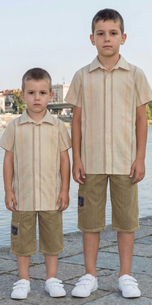 Комбинация 2 части (р/б) райе в бежово