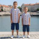 Детски стилен комплект с бермуди и риза