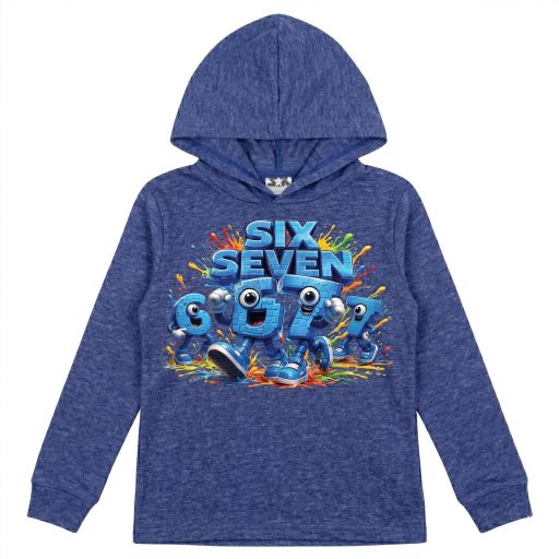 Блуза тънка с качулка Six Seven в синьо