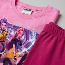 Детска тениска с DTF печат Huntrix в комплект с клин 7/8