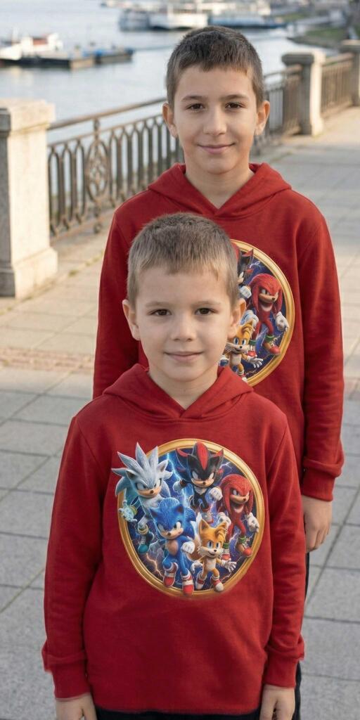 Блуза тънка с качулка Супер Соник