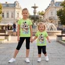 Детски комплект тениска с далматинци и тъмен клин под коляното