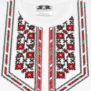 Тениска с фолклорни български мотиви в бяло