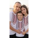 Тениска с фолклорни български мотиви в бяло