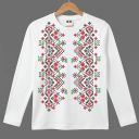 Блуза тънка с фолклорни български мотиви в бяло 2