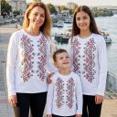 Блуза тънка с фолклорни български мотиви в бяло 2