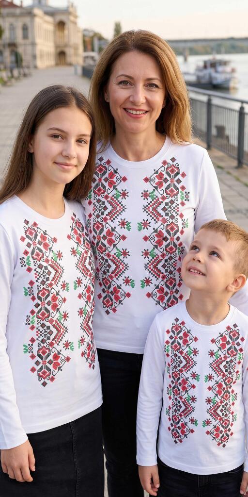 Блуза тънка с фолклорни български мотиви в бяло 2