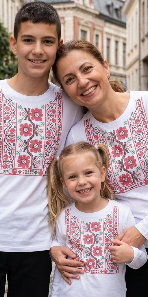 Блуза тънка с фолклорни български мотиви в бяло 8