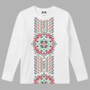 Блуза тънка с фолклорни български мотиви в бяло 1