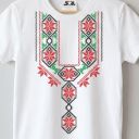 Тениска с фолклорни български мотиви в бяло 3