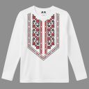 Блуза тънка с фолклорни български мотиви в бяло