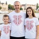 Тениска с фолклорни български мотиви в бяло 4