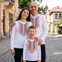 Блуза тънка с фолклорни български мотиви в бяло