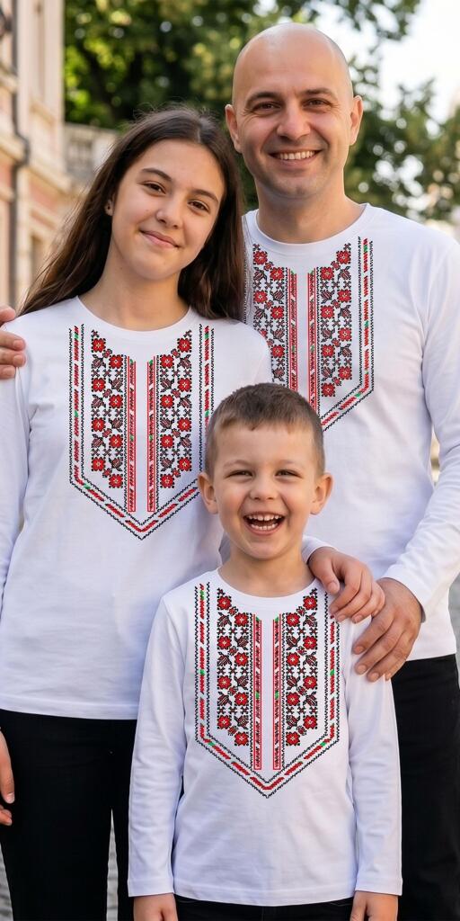 Блуза тънка с фолклорни български мотиви в бяло