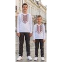 Комплект 2 части (п.б.) фолклорни мотиви в бяло