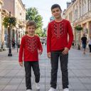 Комплект 2 части (п.б.) фолклорни мотиви в червено