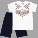 Комбинация 2 части (т/б) с фолклорни мотиви в бяло 11
