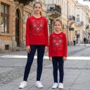 Комплект 2 части (б/к) с фолклорни мотиви в червено 12