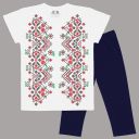 Комбинация 2 части (б/к) с фолклорни мотиви в бяло 2