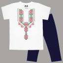 Комбинация 2 части (б/к) с фолклорни мотиви в бяло 3
