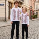 Комплект 2 части (п.б.) фолклорни мотиви в бяло 2