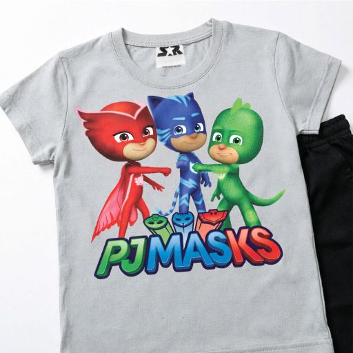 Комбинация 2 части (т/б) PJ Masks в сиво