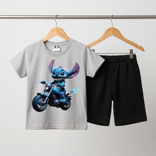 Комбинация 2 части (т/б) Стич в сиво