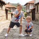 Комбинация 2 части (т/б) Спайди в сиво