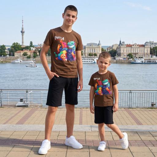 Комбинация 2 части (т/б) Попи плейтайм кафяво